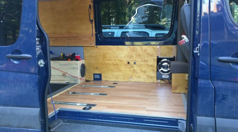 Converting a Sprinter Van to a Camper - Installing Laminate Wood Flooring